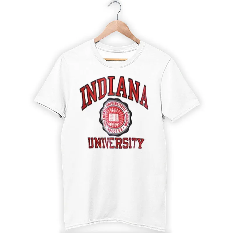 White T Shirt College Indiana University Sweatshirts Vintage