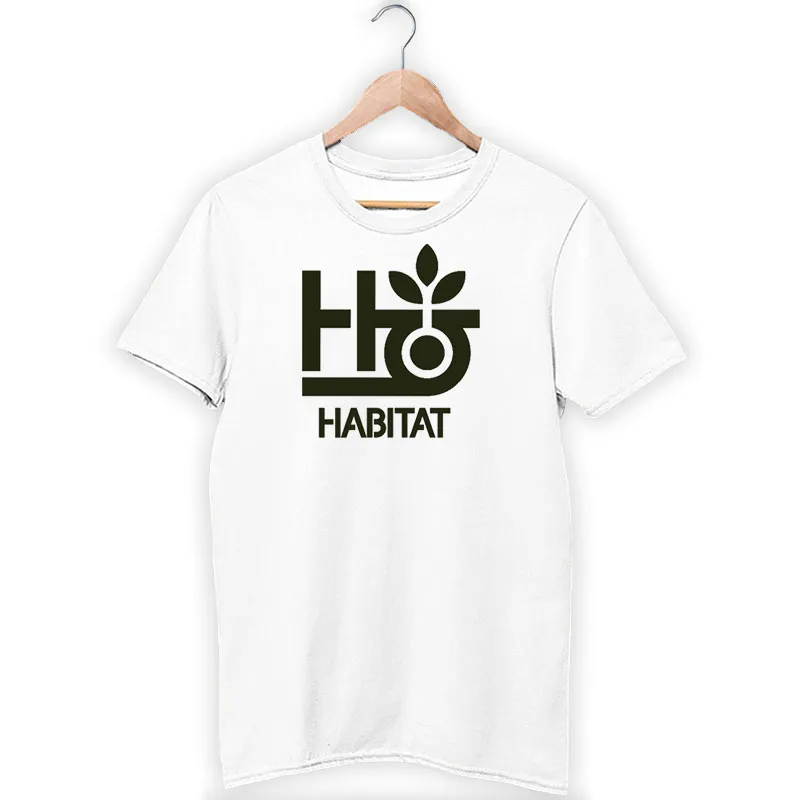 White T Shirt Logo Habitat Skateboards Hoodie