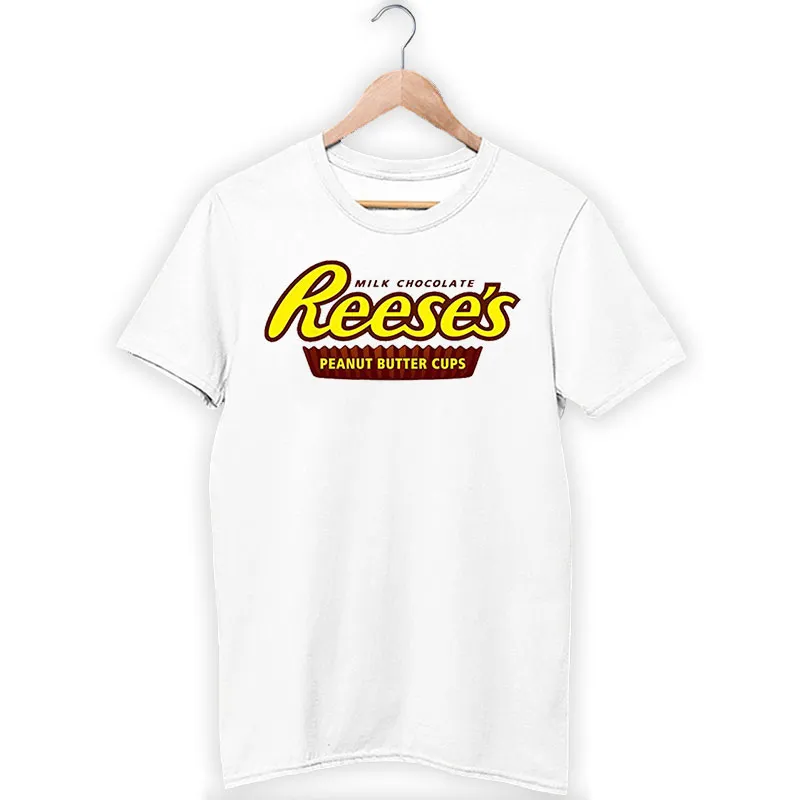 White T Shirt Milk Chocolate Reese's Hoodie