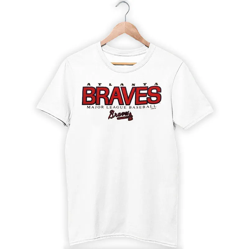 White T Shirt Vintage 90s Atlanta Braves Crewneck Sweatshirt