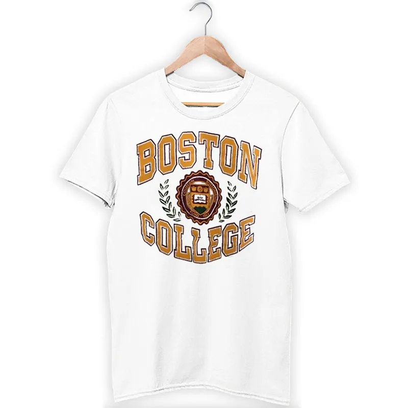 White T Shirt Vintage Boston College Sweatshirt Crewneck