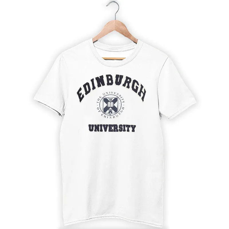 White T Shirt Vintage College University Of Edinburgh Sweatshirt