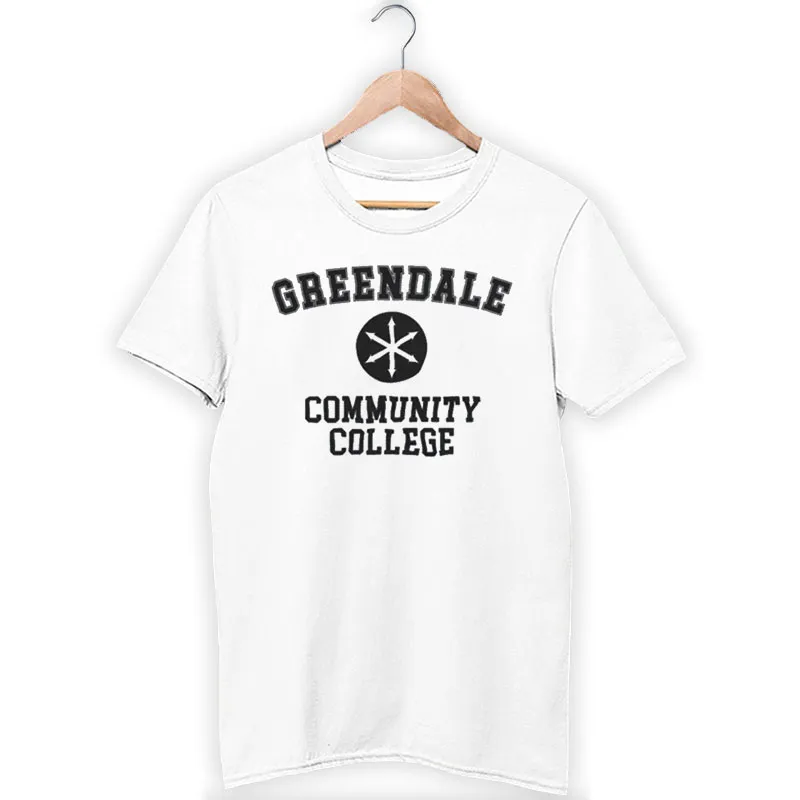 White T Shirt Vintage Greendale Community College Hoodie