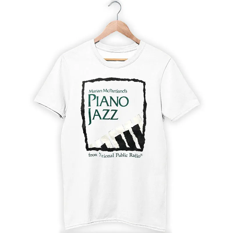 White T Shirt Vintage Npr Piano Jazz Npr Sweatshirt