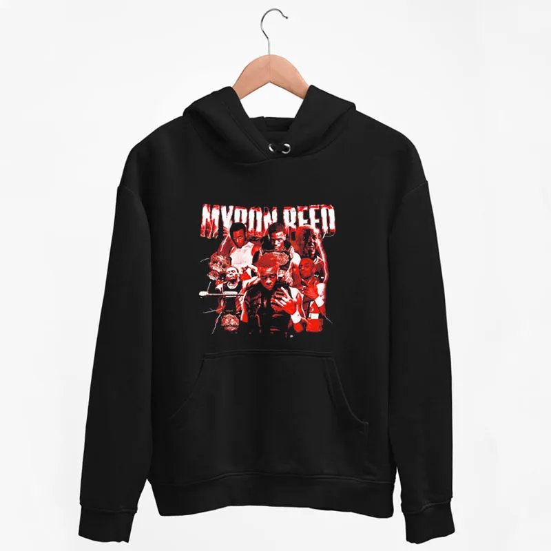 Black Hoodie 90s Vintage Myron Reed Shirt