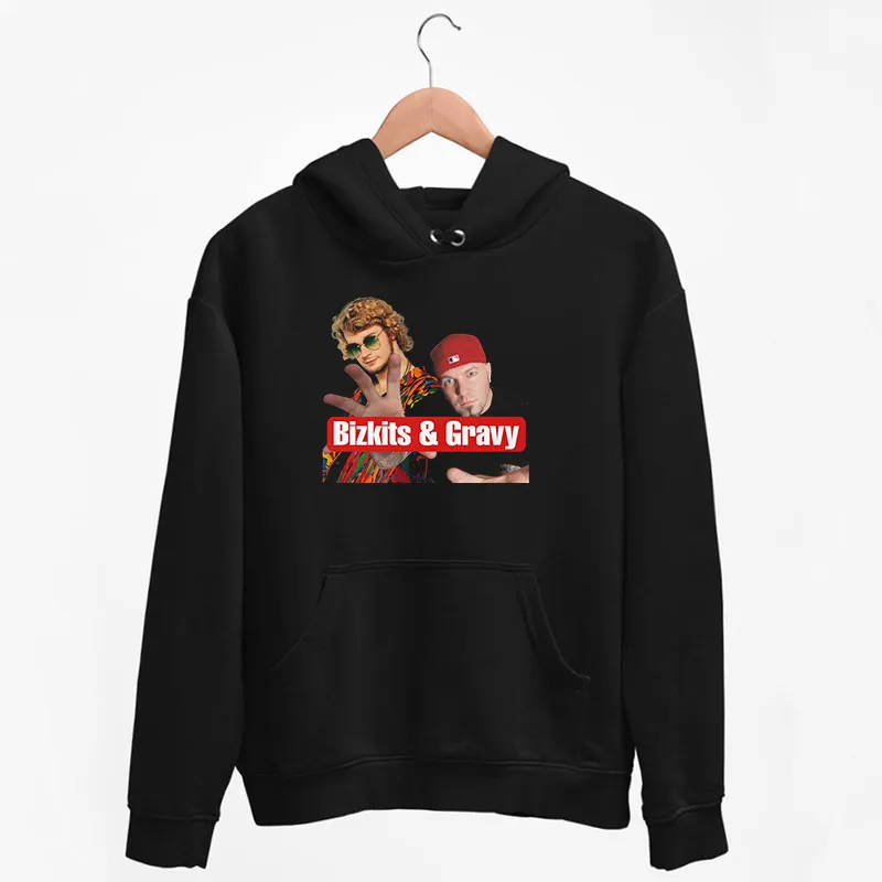 Black Hoodie Bizkits And Gravy Funny Meme T Shirt