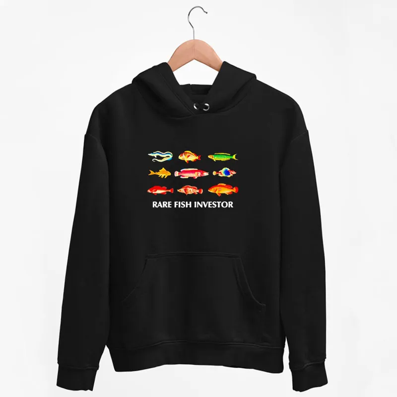 Black Hoodie Funny Rare Fish Investor Shirt