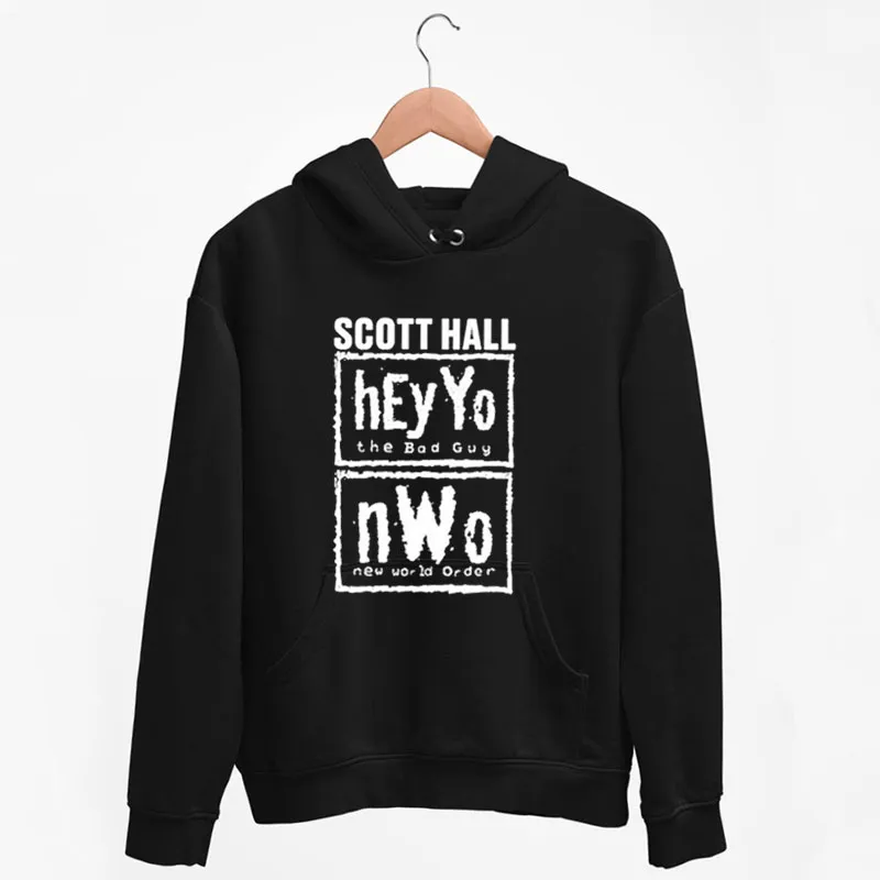Black Hoodie Hey Yo Scott Hall Professional Wrestler Shirt