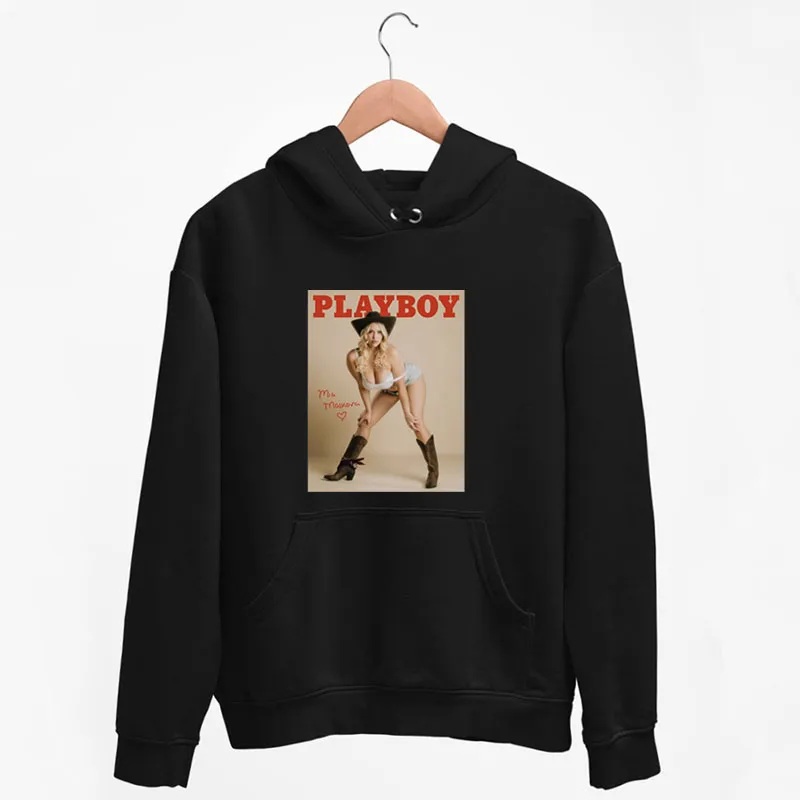 Black Hoodie Mia Malkova Playboy Cover Shirt