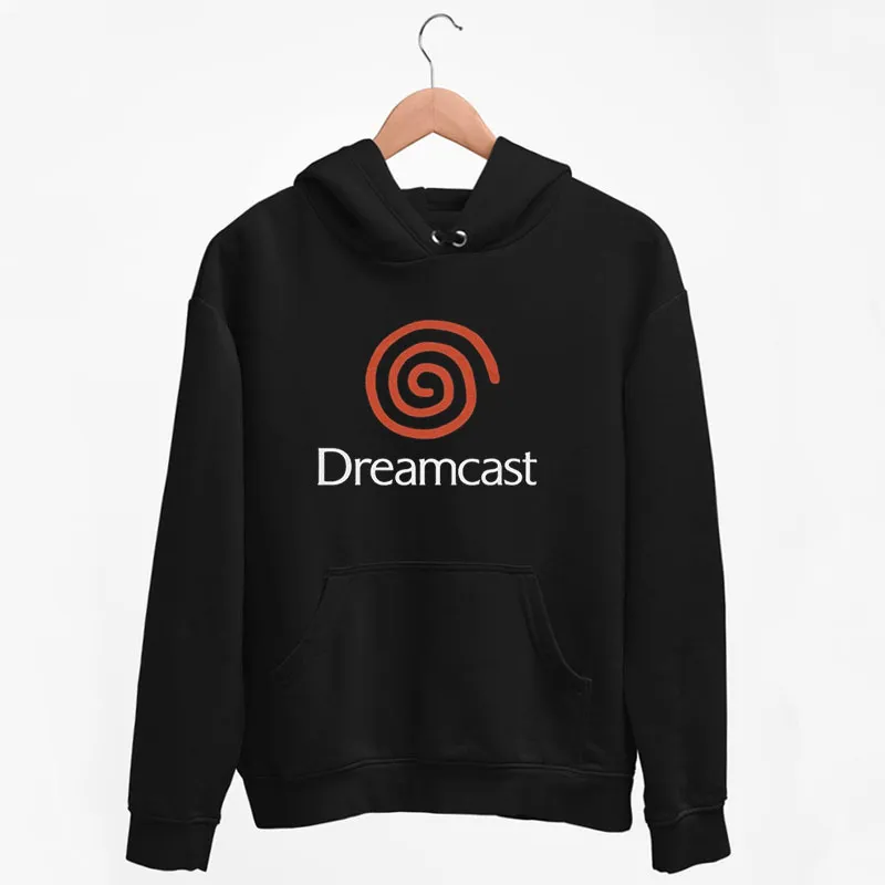 Black Hoodie Retro Gaming Dreamcast Logo T Shirt