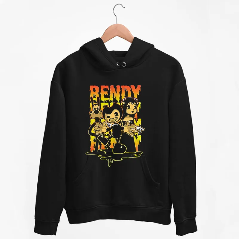 Black Hoodie Splat Team Bendy And The Ink Machine Shirt