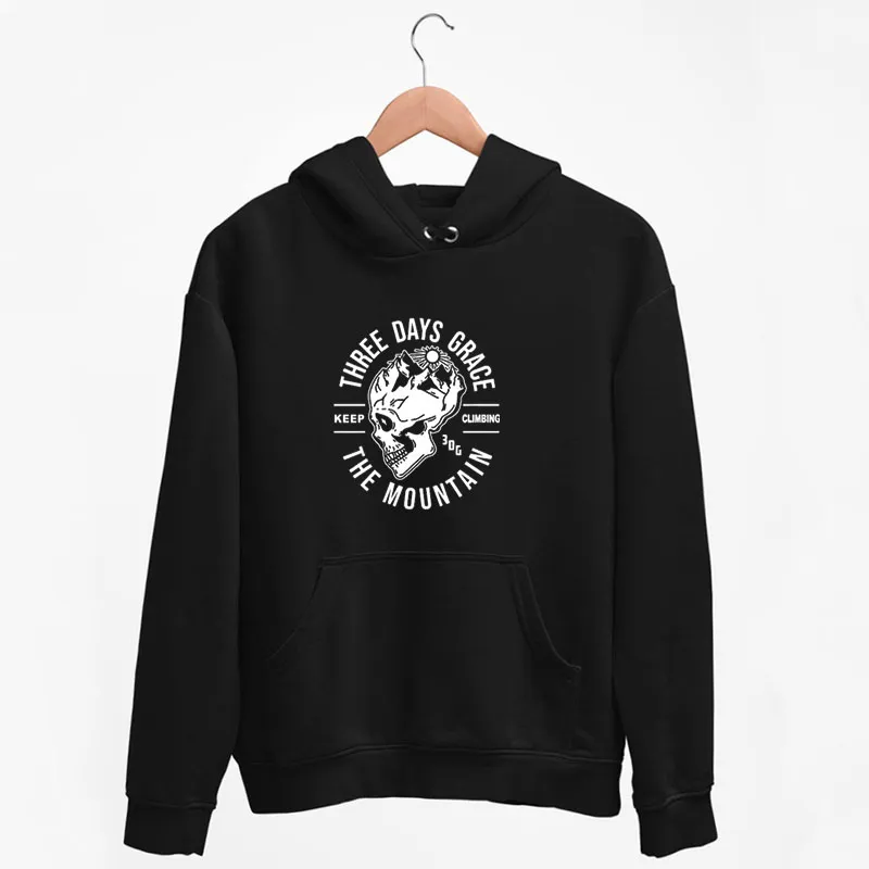 Black Hoodie Three Days Grace Buffalo Skull Mountain Shirt