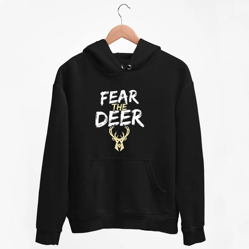 Black Hoodie Vintage Fear The Deer Shirt