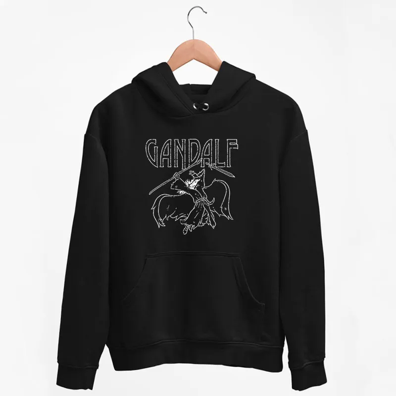 Black Hoodie Vintage Retrothe Wizard Gandalf Shirt