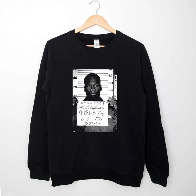 Black Sweatshirt 50 Cent Mugshot Rapper Lil Hiphop Wayne Eminem Shirt