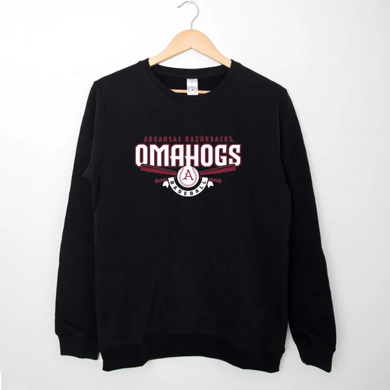 Black Sweatshirt Arkansas Baseball Omahogs Shirt
