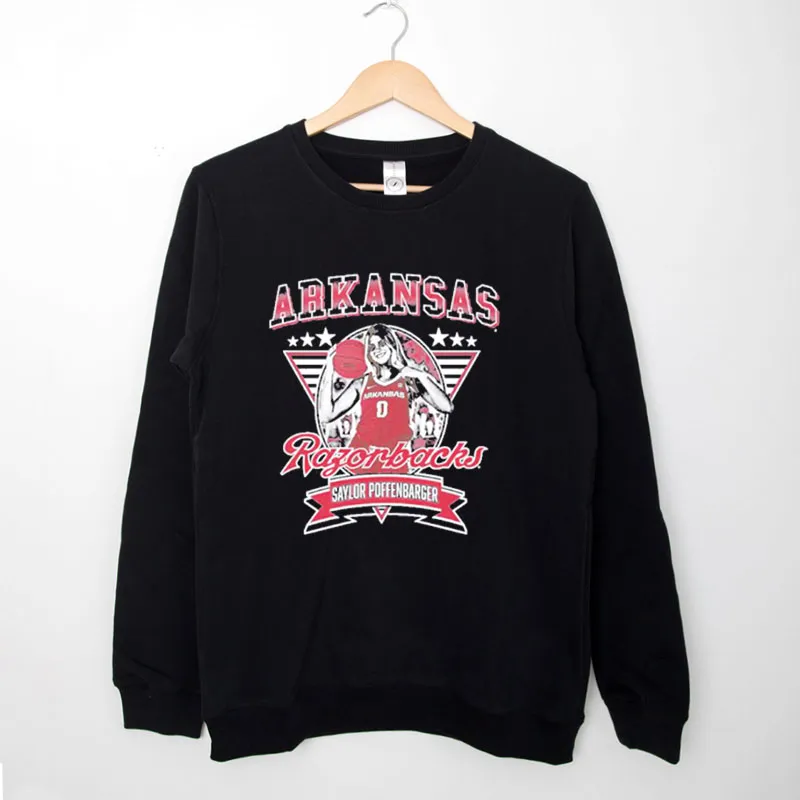 Black Sweatshirt Arkansas Razorbacks Saylor Poffenbarger Shirt