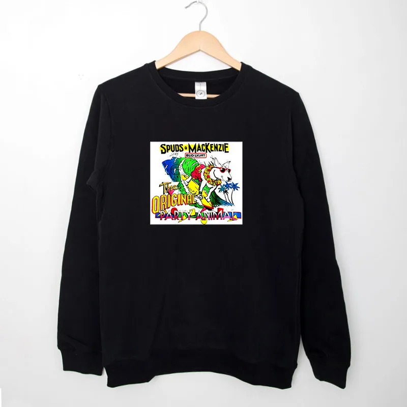 Black Sweatshirt Bud Light Spuds Mackenzie Shirt