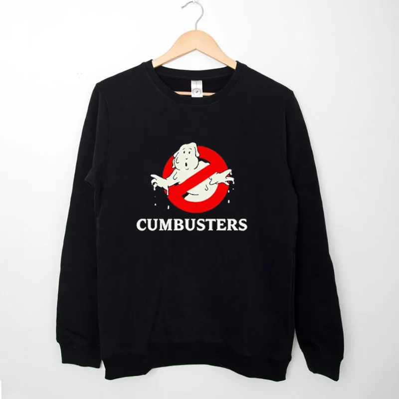 Black Sweatshirt Ghostbusters Meme Cumbusters Shirt