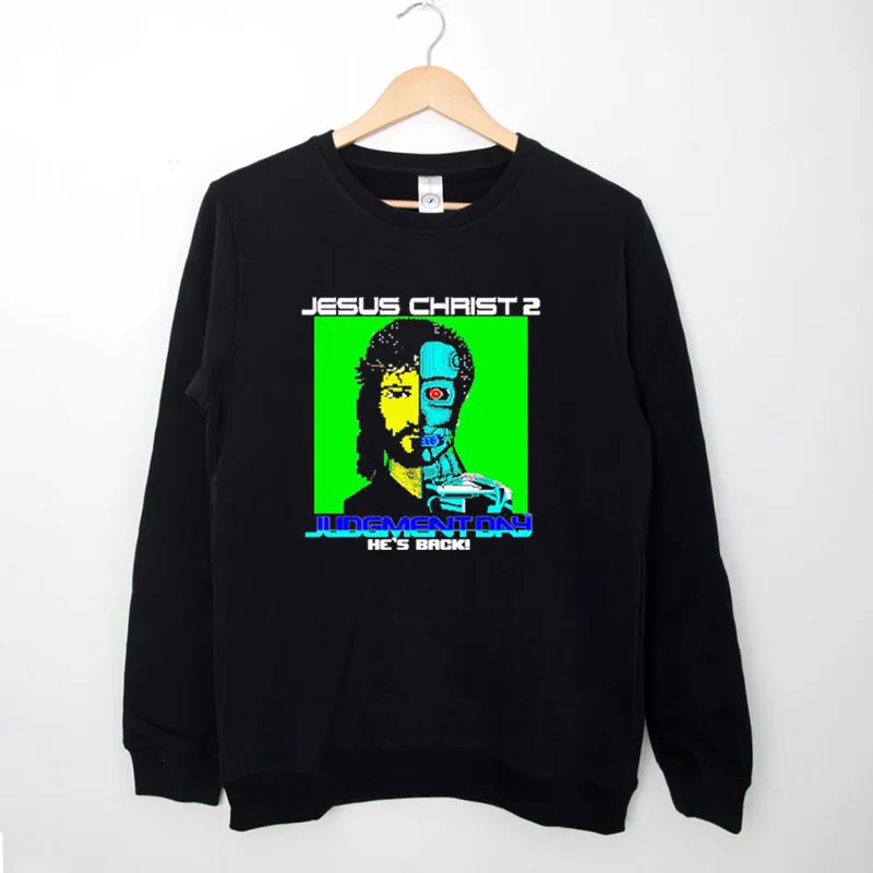 Black Sweatshirt Jesus Christ Judgement Chain Shirt