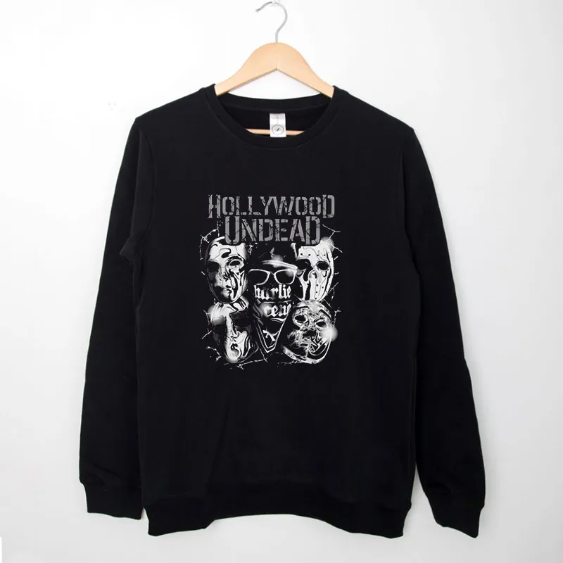 Black Sweatshirt Metal Masks Hollywood Undead T Shirt
