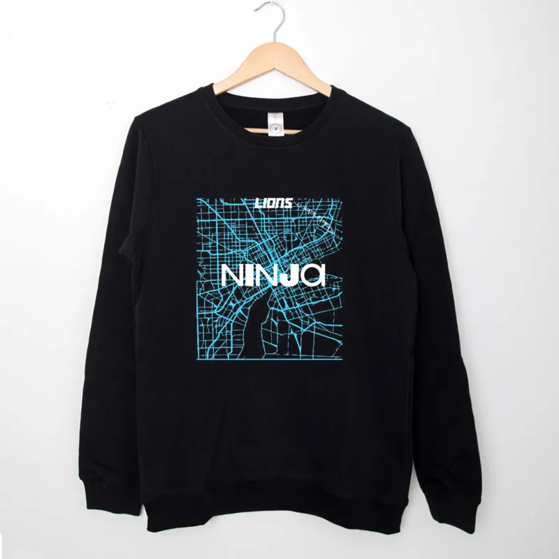 Black Sweatshirt Ninja Merch Lions Shirt