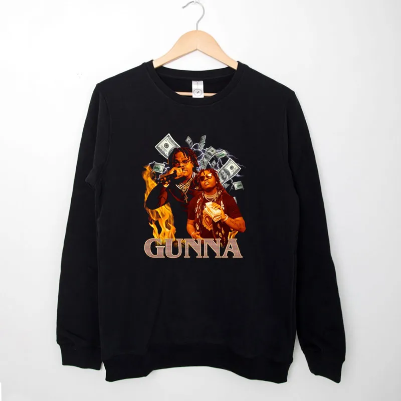 Black Sweatshirt Retro Rapper Gunna Shirt