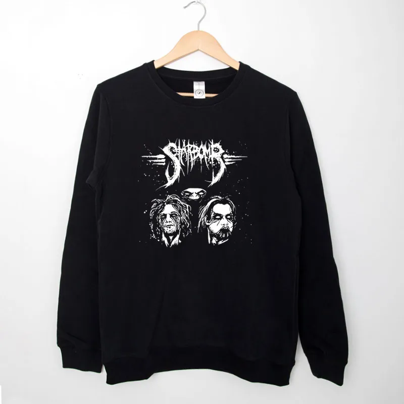Black Sweatshirt Star Bomb Merch Black Metal Shirt