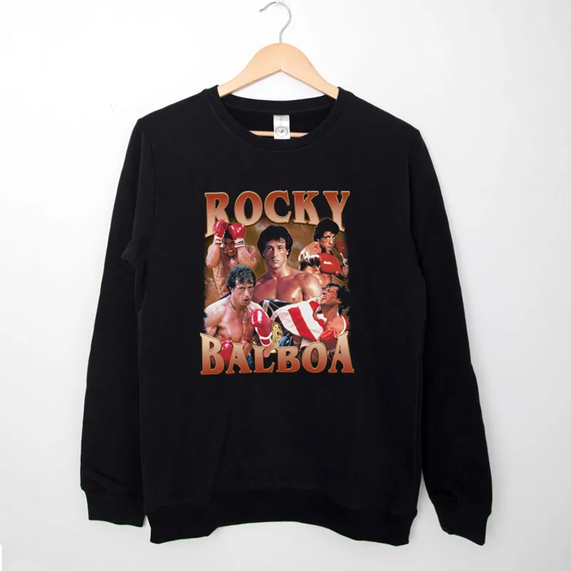 Black Sweatshirt The Boxer Rocky Balboa Bootleg Rap Shirt
