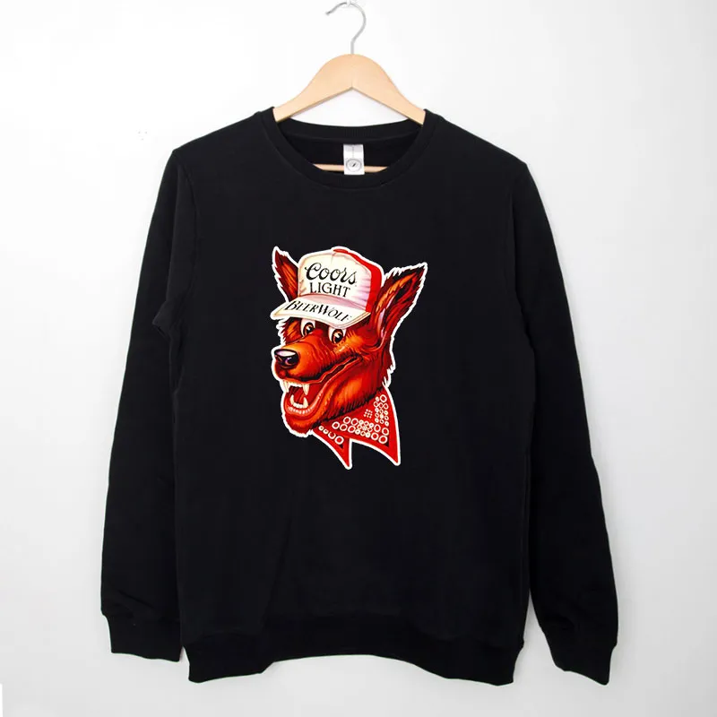 Black Sweatshirt The Coors Beer Wolf Shirt