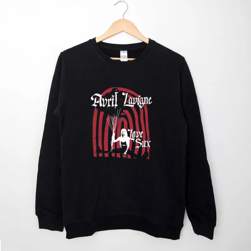 Black Sweatshirt The Love Sux Avril Lavigne Shirt