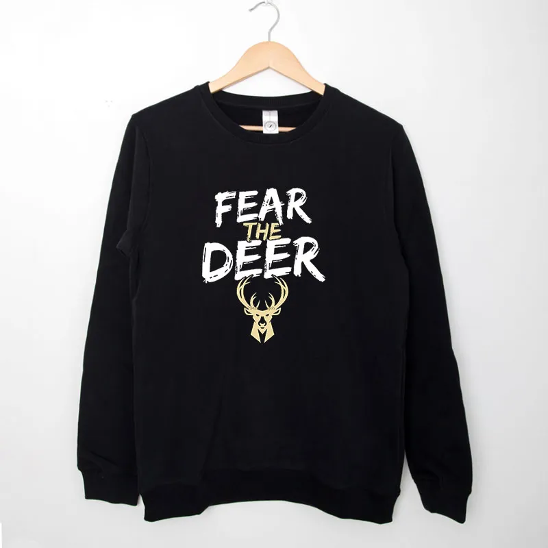 Black Sweatshirt Vintage Fear The Deer Shirt