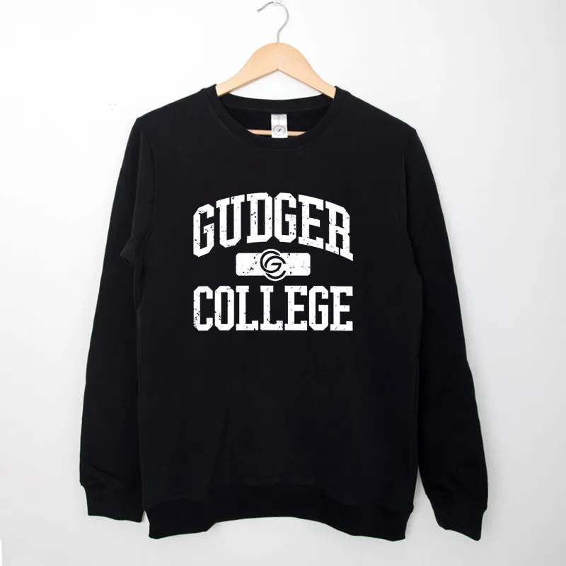 Black Sweatshirt Vintage Inspired Gudger College Shirt
