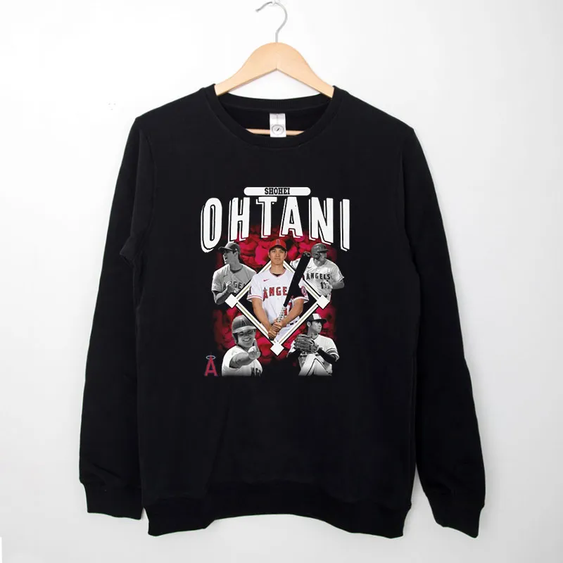 Black Sweatshirt Vintage Shohei Ohtani Baseball Shirt
