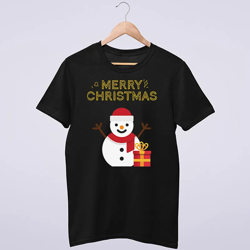 Black T Shirt Traditional Merry Christmas Snowman Sweatshirts