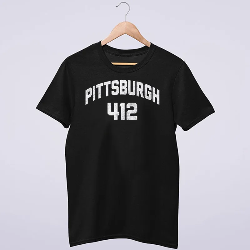 Black T Shirt Unisex Pittsburgh Area Code 412 Sweatshirt