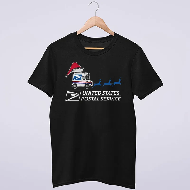 Black T Shirt United States Postal Service Christmas Usps Sweatshirt