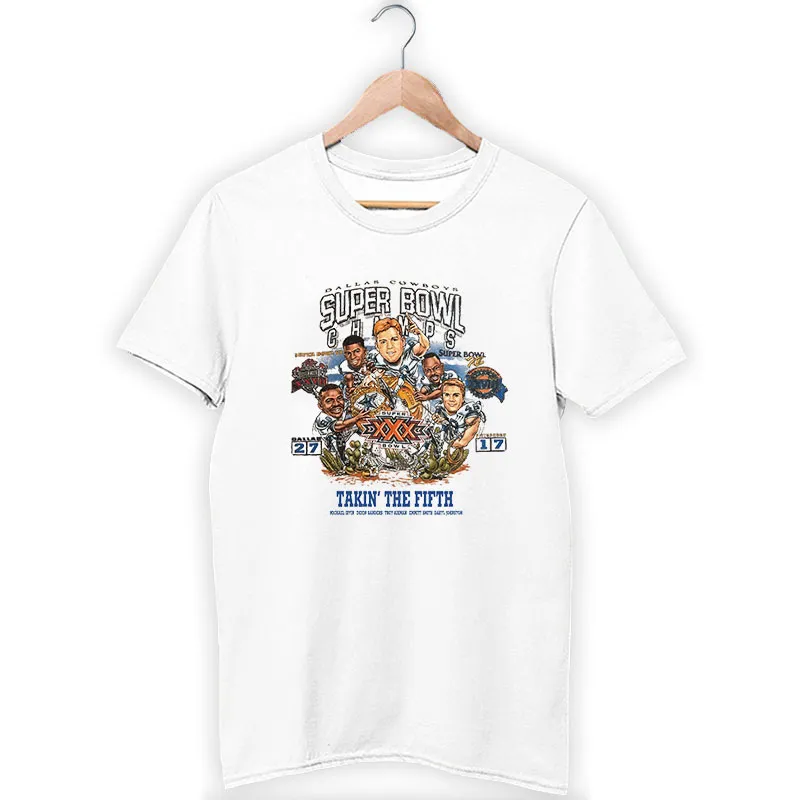 Dallas Cowboys Super Bowl Champs Caricature 90s Shirt