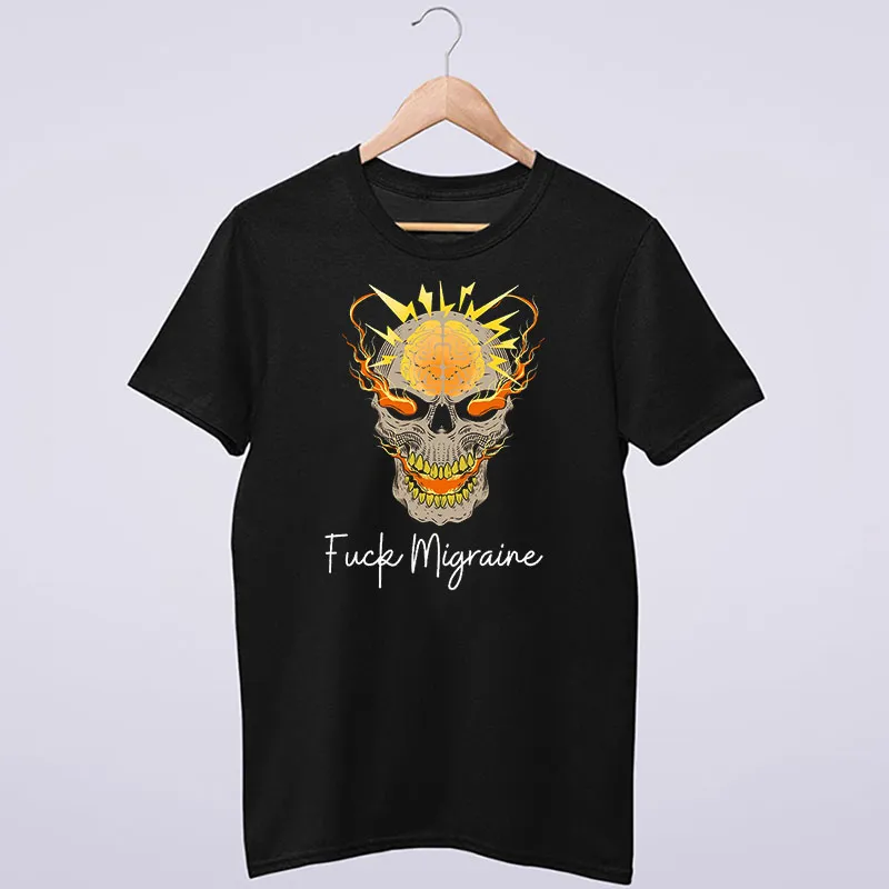 Funny Skull Migraine Warrior Shirt