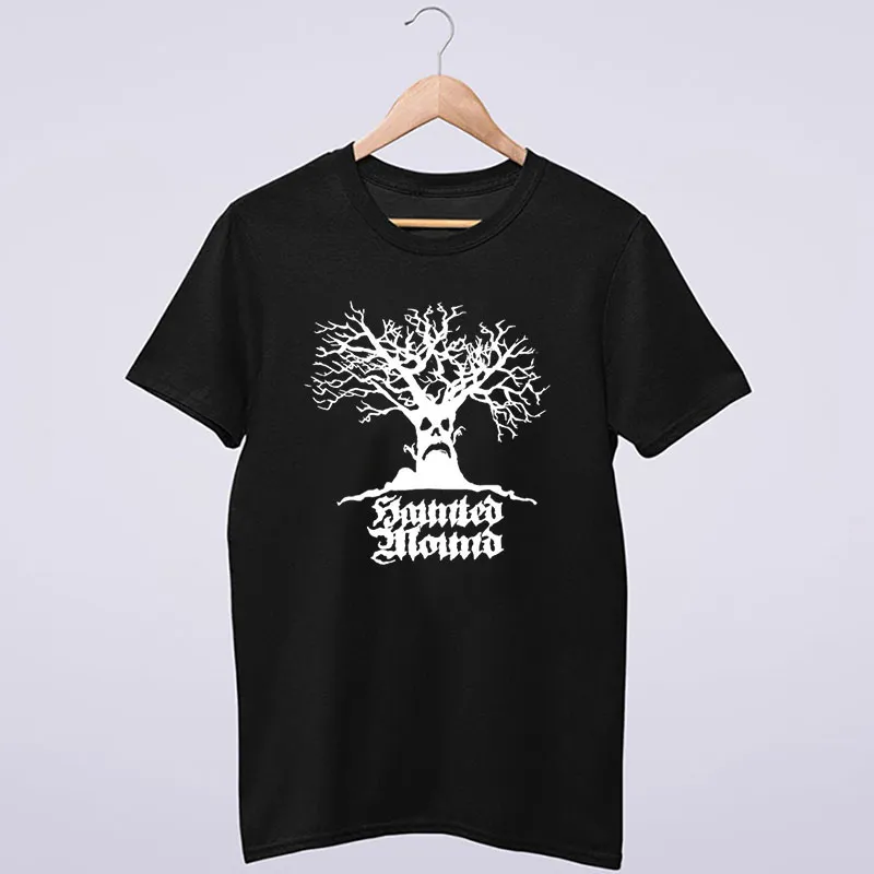 Haunted Mound Logo Creepy Tree Shirt