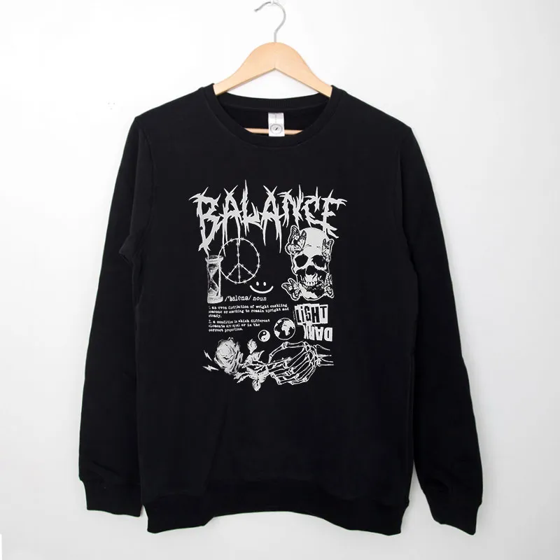 Light Dark Balance Skull Sweatshirt