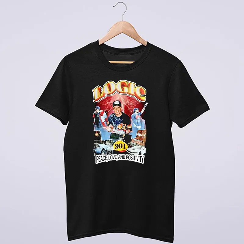 Logic Merchandise Peace Love And Positivity Shirt