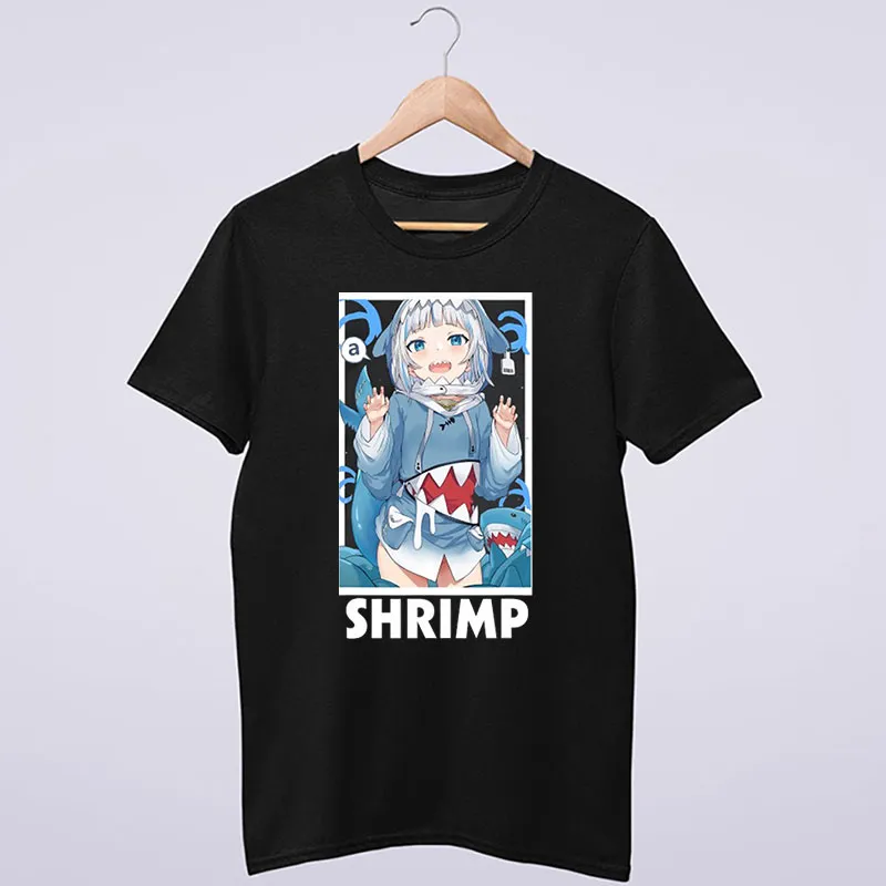 Senzawa Face Gawr Gura Shrimp Shirt
