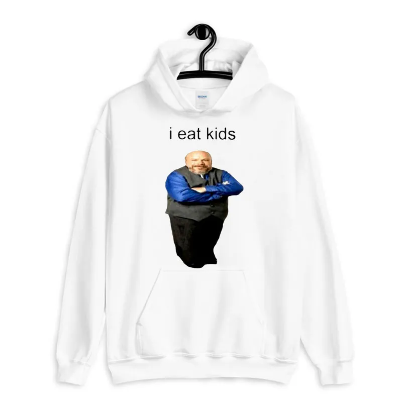 White Hoodie Bertram Winkle I Eat Kids Meme Shirt