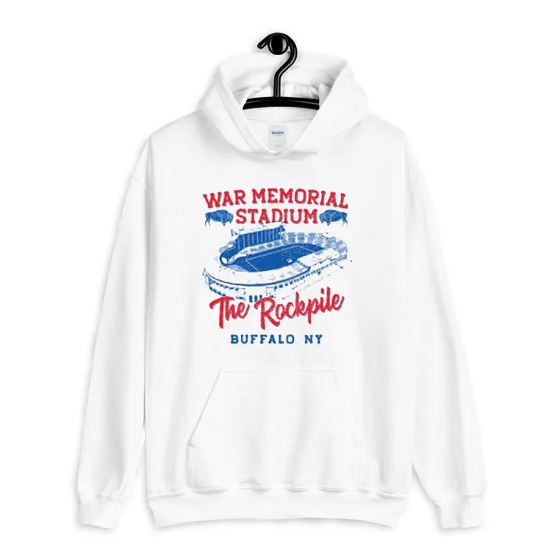 White Hoodie Buffalo War Memorial Stadium The Rockpile Shirt