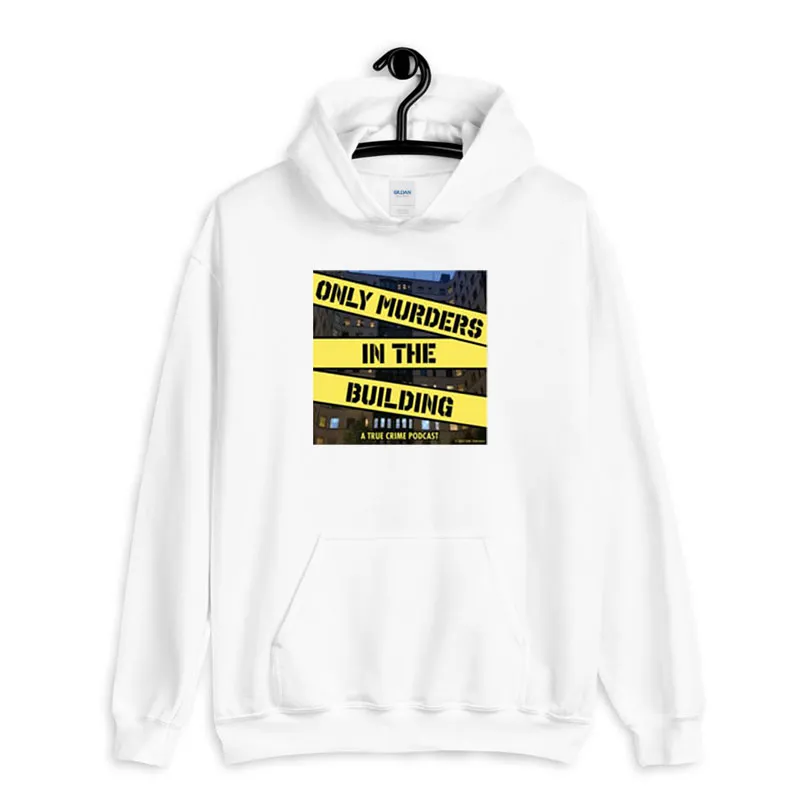 White Hoodie Podcast Logo Only Murders In The Building Sweatshirt