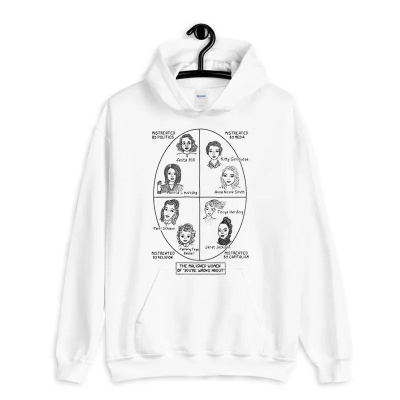 White Hoodie The Maligned Women Of Youre Wrong About Merch Shirt