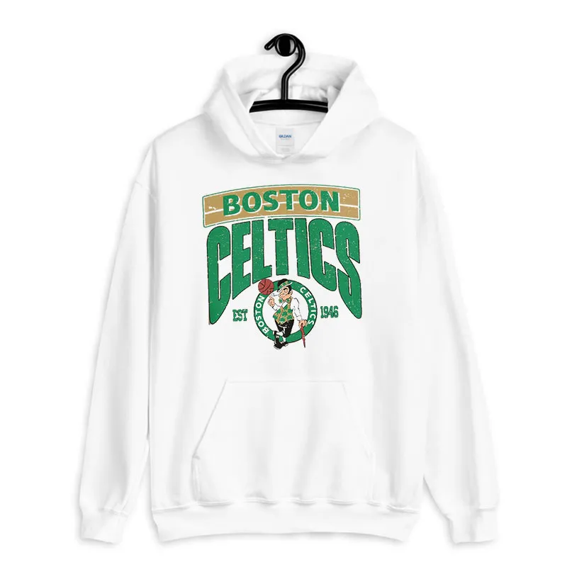White Hoodie Vintage Boston Celtics Sweatshirt