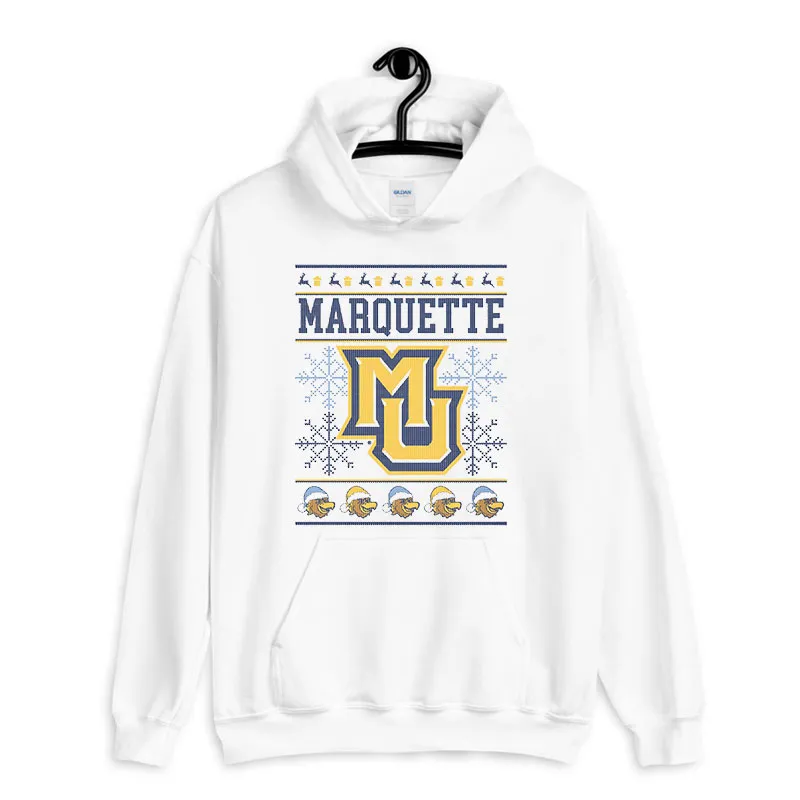White Hoodie Vintage Champion Marquette University Sweatshirt