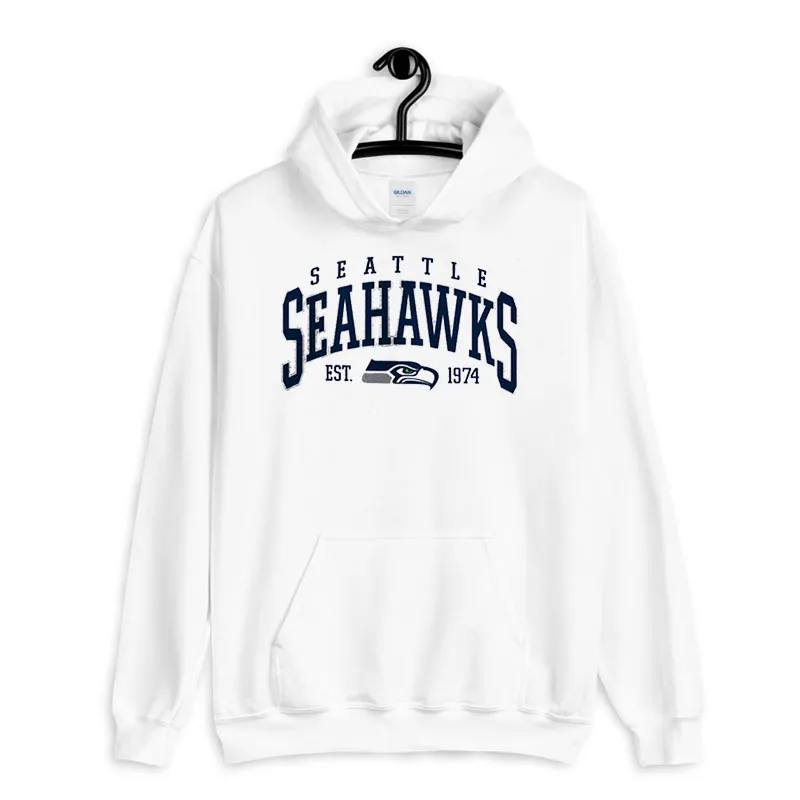 White Hoodie Vintage Football Seattle Seahawks Sweatshirts
